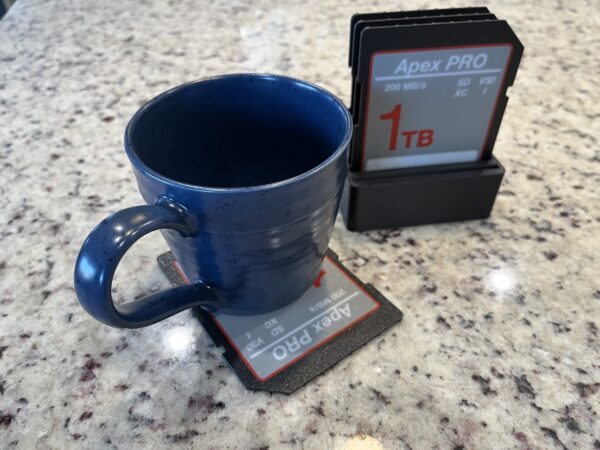 3D Printed SD Card Coasters with Holder